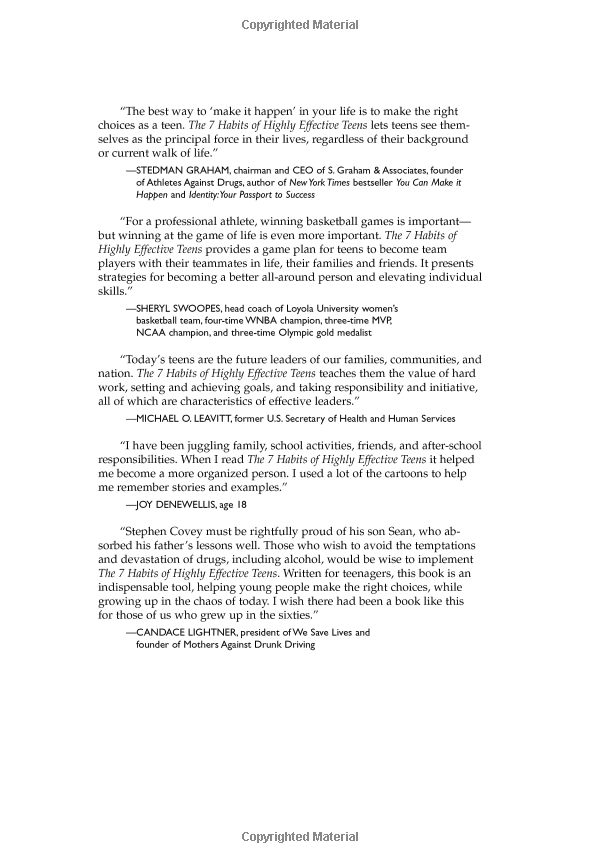 The 7 Habits Of Highly Effective Teens