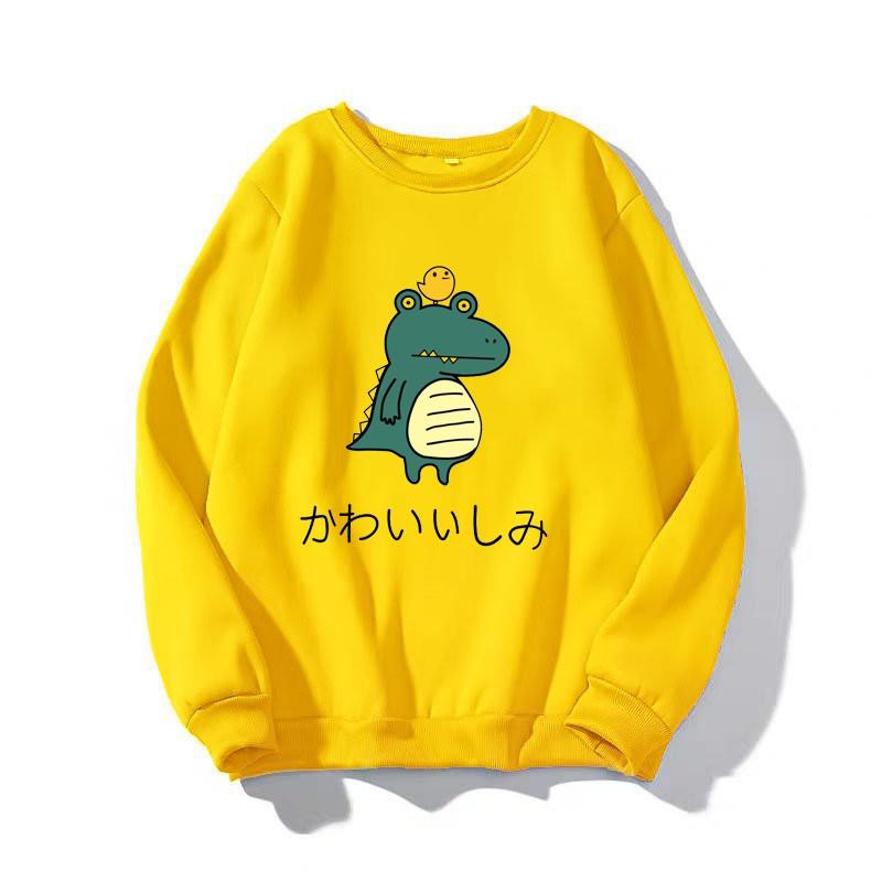 ÁO SWEATER NỮ IN KHỦNG LONG CHỮ NHẬT