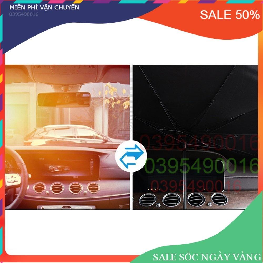 Cây Ô che nắng kính lái trước ô tô, Dù chống nắng taplo, loại dày có bao đựng ngăn chặn tia cực tím, bảo vệ nội thất xe