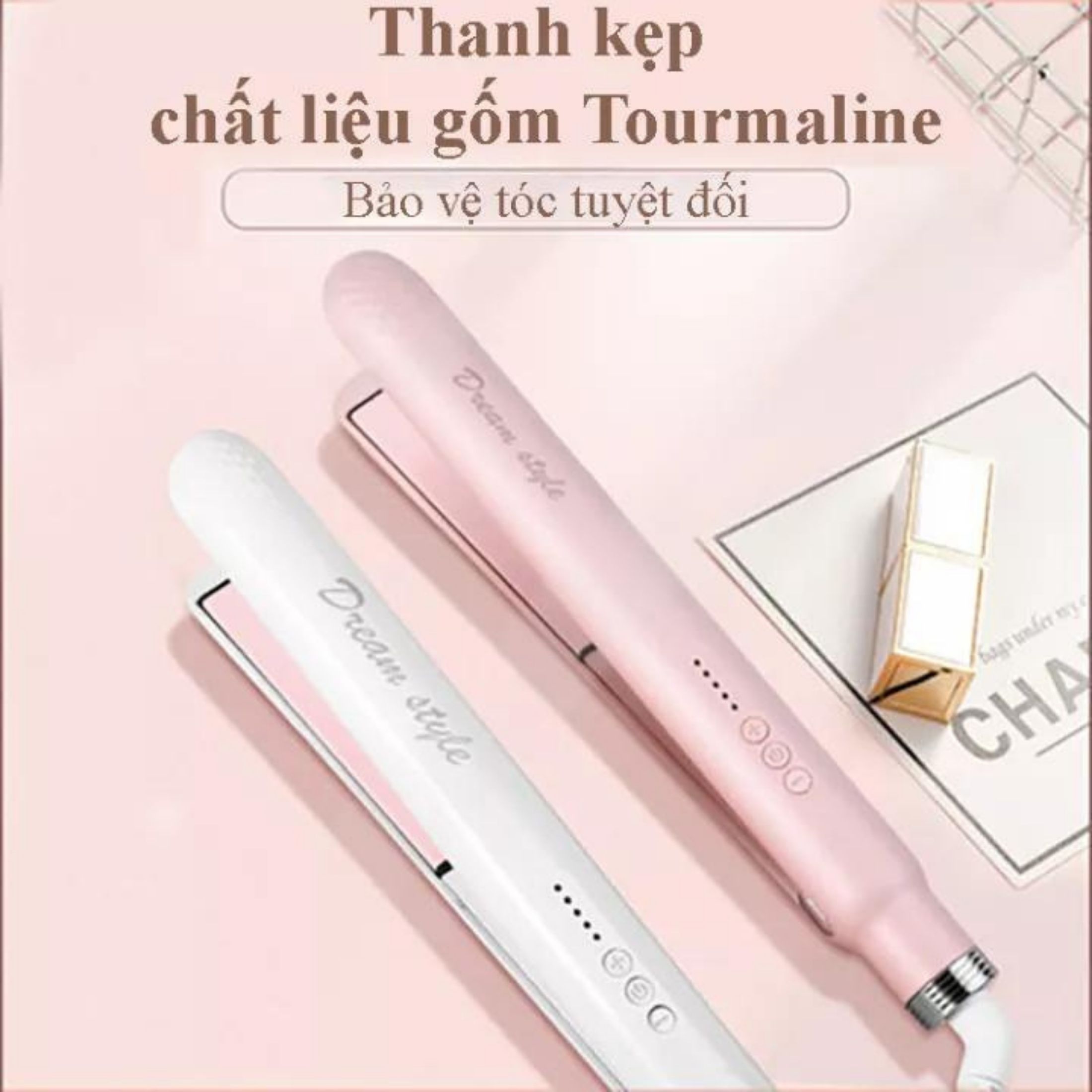 Máy làm tóc đa năng 3 in 1 Dream Style - Máy uốn tóc, ép tóc, duỗi tóc siêu tiện lợi, tạo kiểu chuẩn salon - Máy uốn tóc mini 5 chế độ phù hợp với mọi chất tóc, giữ nếp lâu, không làm hỏng tóc, chế độ tự ngắt khi quá nhiệt