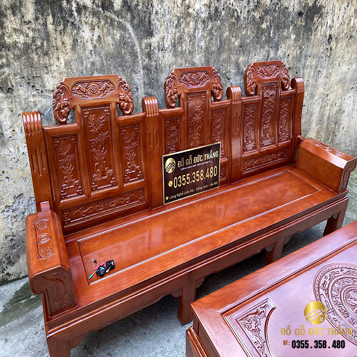 Âu á chuơng voi tay hộp gỗ sồi nga
