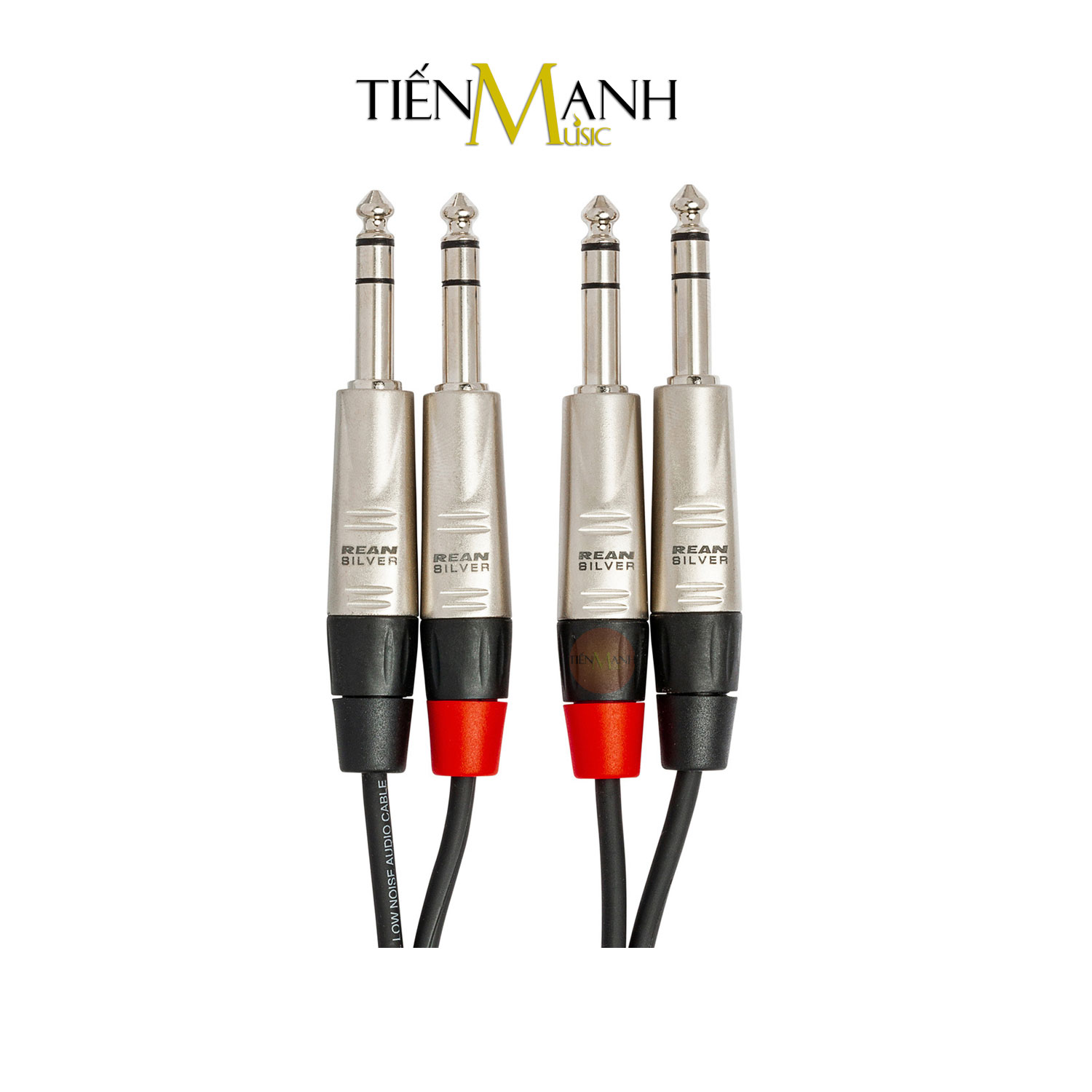 Dây Cáp Loa Kiểm Âm Hosa Pro REAN 2 Đầu 6ly Stereo TRS Dài 1.5m, 3m HSS-005X2, HSS-010X2 Cable 1/4 in Hàng Chính Hãng - Kèm Móng Gẩy DreamMaker