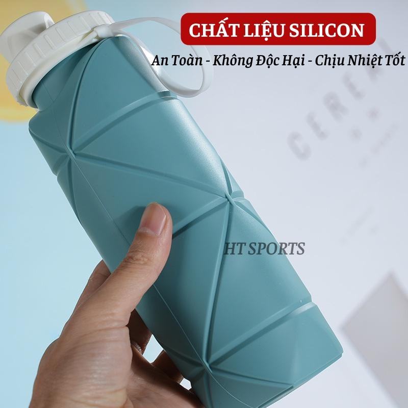 Bình Đựng Nước Silicon An Toàn Gấp Gọn Tiện Lợi Khi Mang Theo