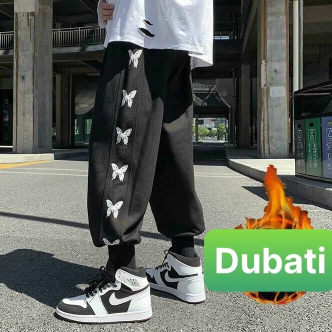 QUẦN JOGGER NAM NỮ HỌA TIẾT BƯỚM SANG CHẢNH HOT TREND- DUBATI FASHION