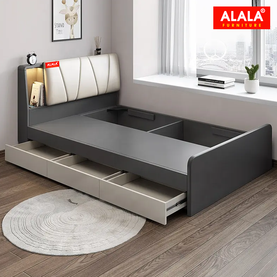 Giường ngủ ALALA1036 gỗ HMR chống nước - www.ALALA.VN - 0939.622220