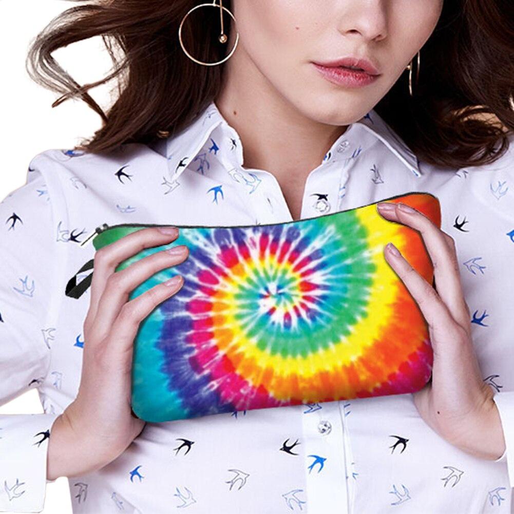 AA Cosmetic Bag Colorful Floral Print Makeup Bag Portable Multipurpose Storage Bag for Women
