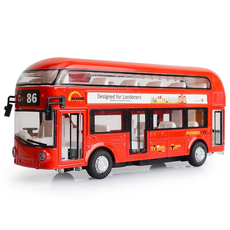 Đồ chơi mô hình xe bus 2 tầng bằng hợp kim có nhạc và đèn Littel London