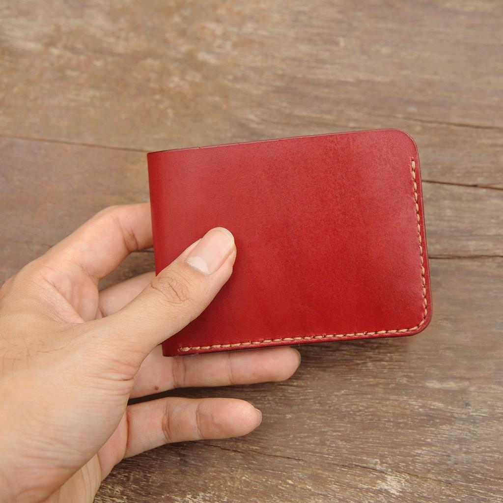 Ví nam mini thủ công -Da bò nhập khẩu - Đồ da Handmade - DT704