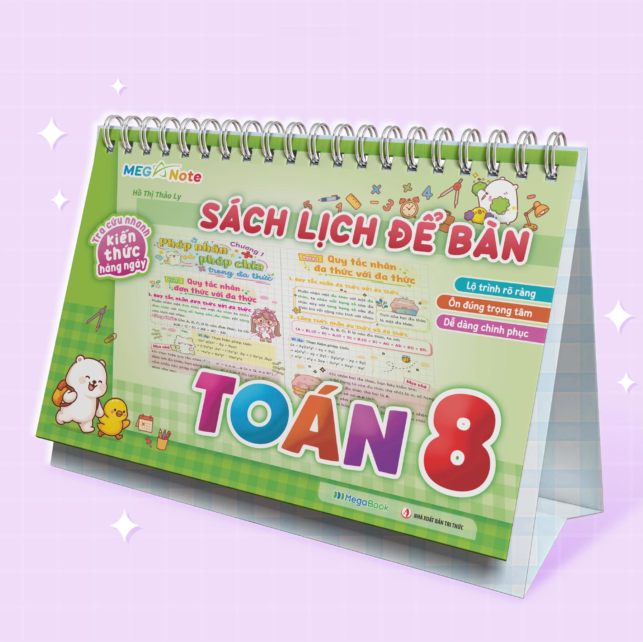 Sách - Sách Lịch Để Bàn - Tra Cứu Nhanh Kiến Thức Hàng Ngày - Toán 8