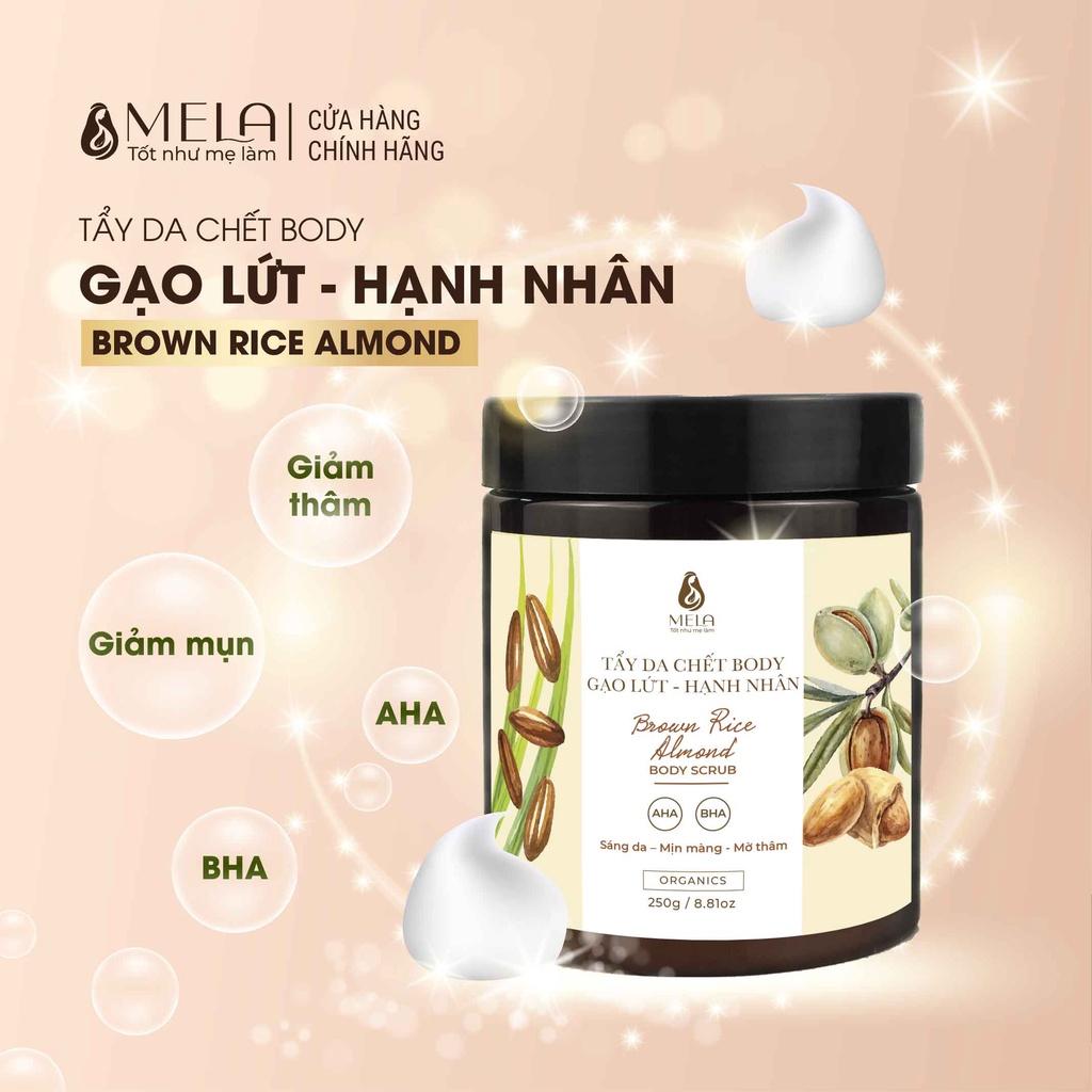 Tẩy Da Chết Body Đu Đủ Mela 3 in 1 Tẩy Da Chết Vật Lý - Hóa Học - Enzyme Sáng Da Ngừa Mụn Mềm Mịn 250g- ML524