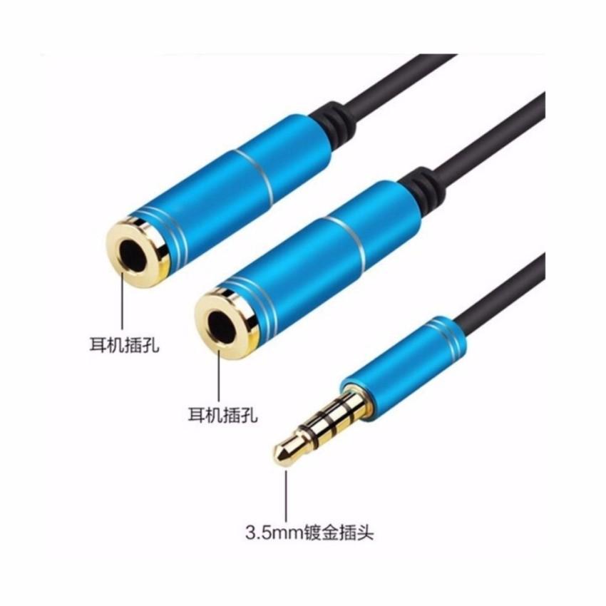 Cáp chia ra 2 tai nghe mạ vàng cao cấp chuẩn âm thanh stereo SMH dài 30cm