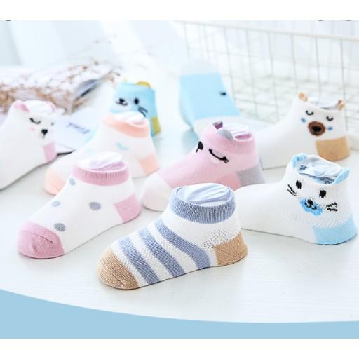 Set 5 đôi tất lưới cổ ngắn kidsock mẫu mới nhất 2020