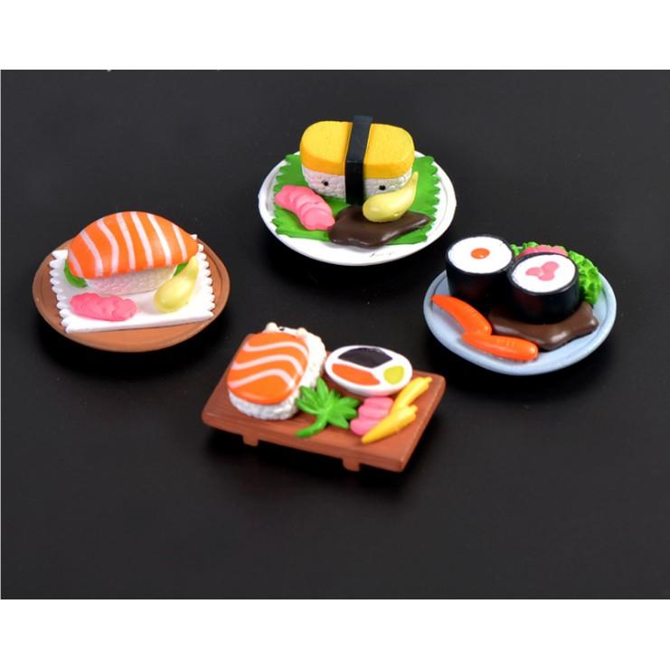 Mô hình món ăn sushi kích thước 1.7 x 4.8cm để trang trí tiểu cảnh, bonsai, nhà búp bê