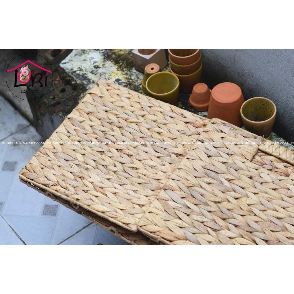 - Combo size 30 Giỏ đựng đồ lục bình hình vuông, có thể gấp gọn