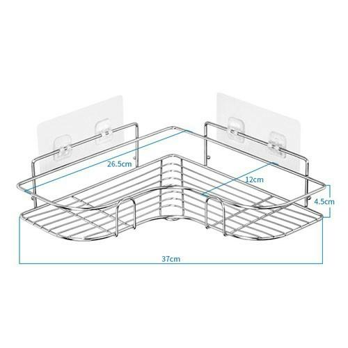 kệ góc Inox DÁN TƯỜNG ĐA NĂNG