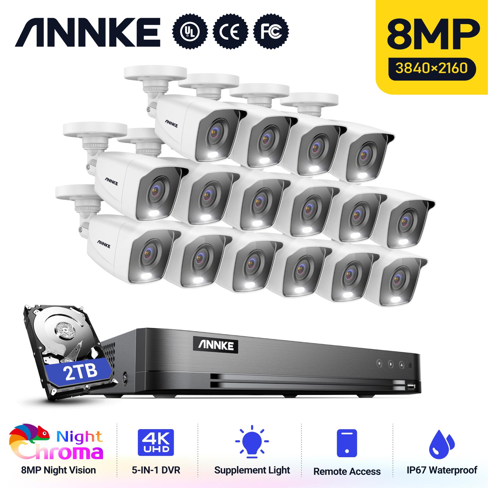 Annke E1600 4K IP67 Bộ phận giám sát camera quan sát trong nhà ngoài trời