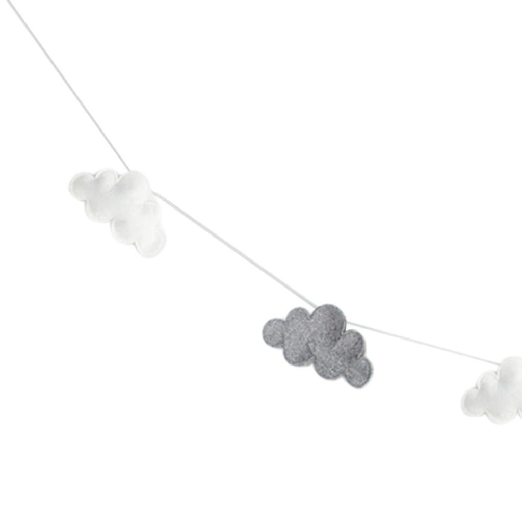 2pcs Hanging Clouds Garland For Baby Shower, Christmas Wedding Party Decor
