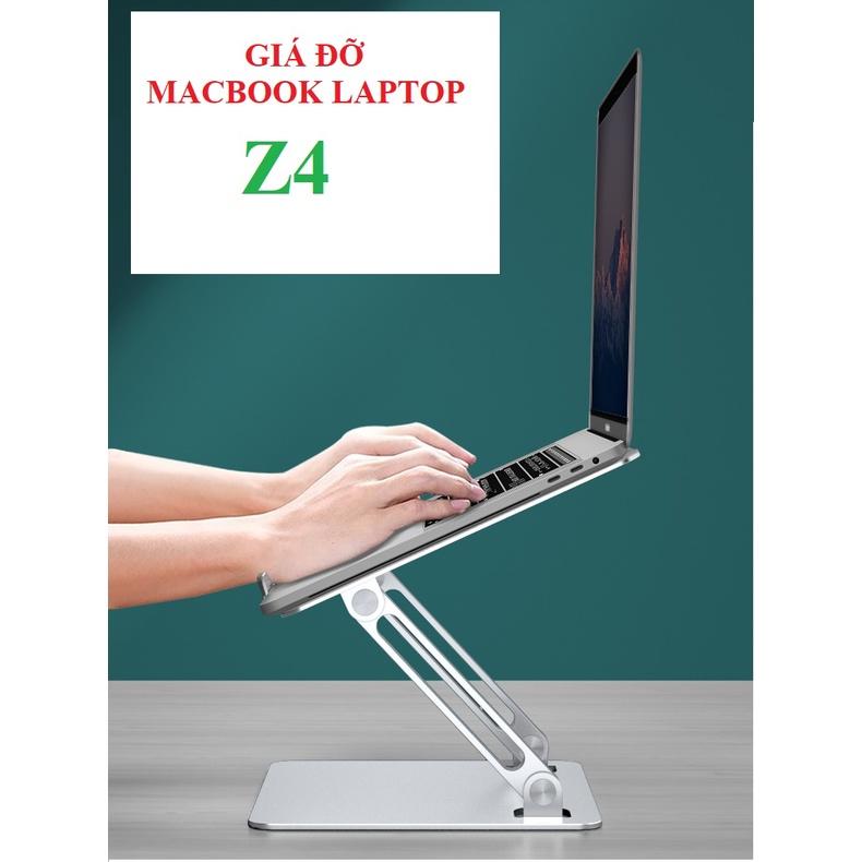 Z4 Giá đỡ laptop, iPad công thái học chỉnh độ cao chống mỏi vai gáy một chân kiêm đế hỗ trợ tản nhiệt cho laptop