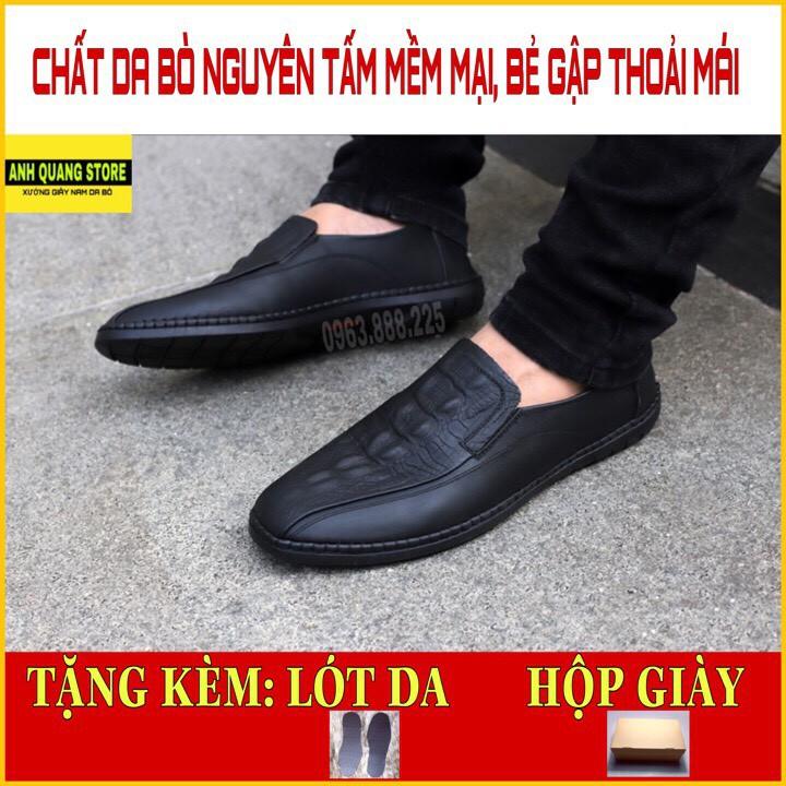 Giày da nam cao cấp da bò nguyên tấm mềm mại êm ái bảo hành 1 năm Gk002