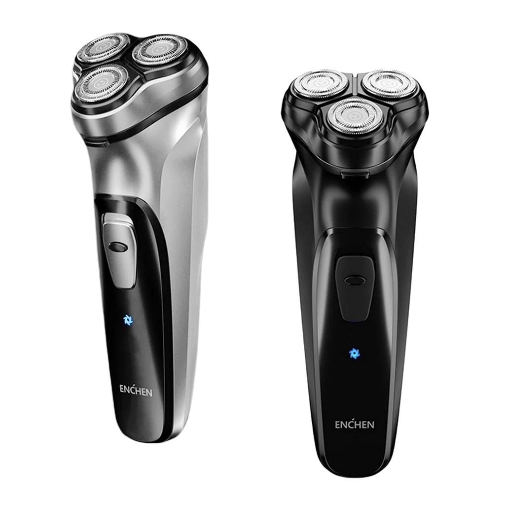 2pcs USB Rechargeable Men 3D Rotary Electric Beard Shaver Beard Trimmer