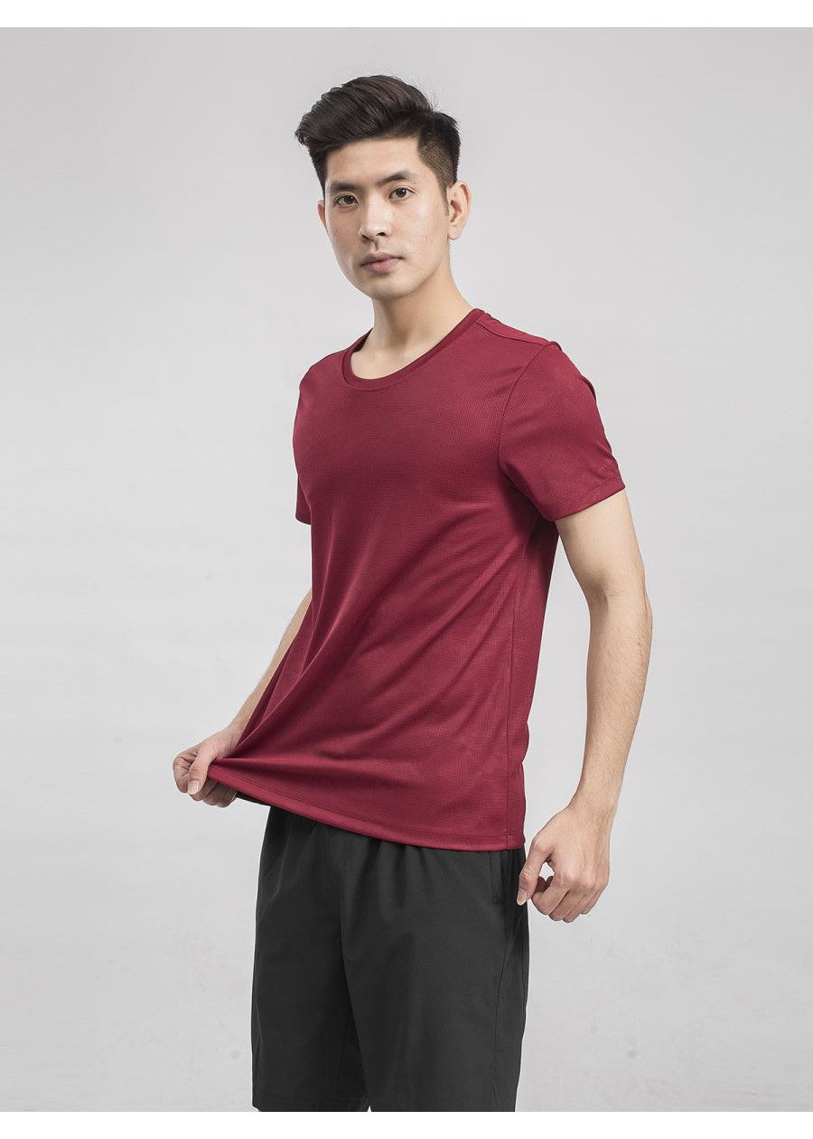 Áo T-shirt Nam, Áo Thun Nam Thể Thao Aristino ATS020S9 Trẻ Trung Thanh Lịch, Mặt Vải Họa Tiết Jacquard Dệt Tinh Tế, Hiện Đại - Hàng Chính Hãng