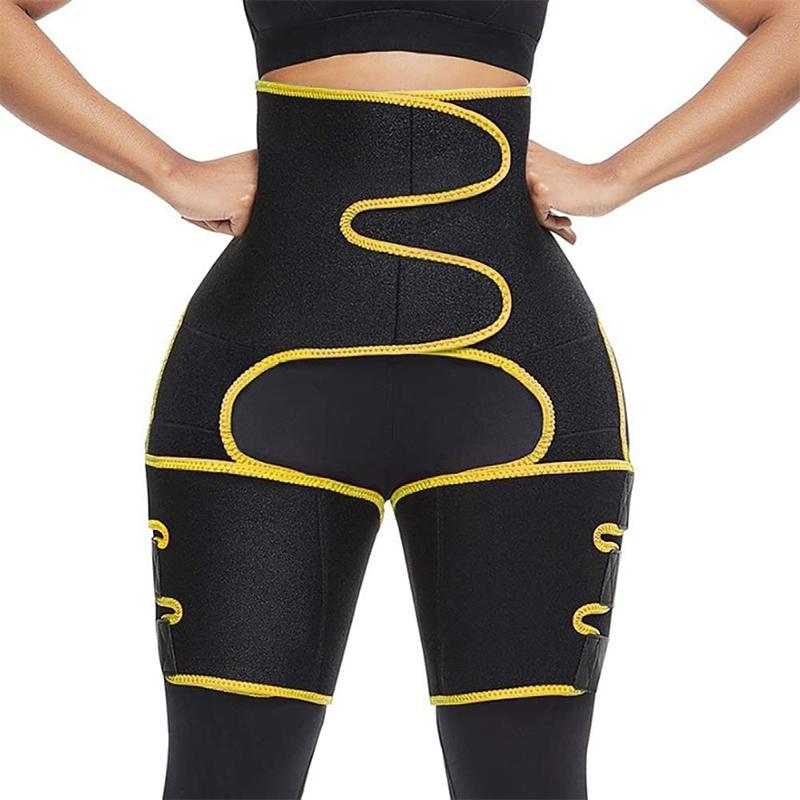 3 Trong 1 Neoprene Slim Đùi Tông Đơ Cắt Chân Shapers Nữ Cao Cấp Huấn Luyện Viên Nén Giảm Béo Béo Tập Luyện Nhiệt shaper