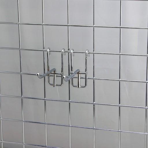 Bộ 10 móc inox cài lưới, tay cài lưới dùng cho tấm lưới treo đồ siêu thị, phụ kiện điện thoại, decor trang trí dài 5 cm