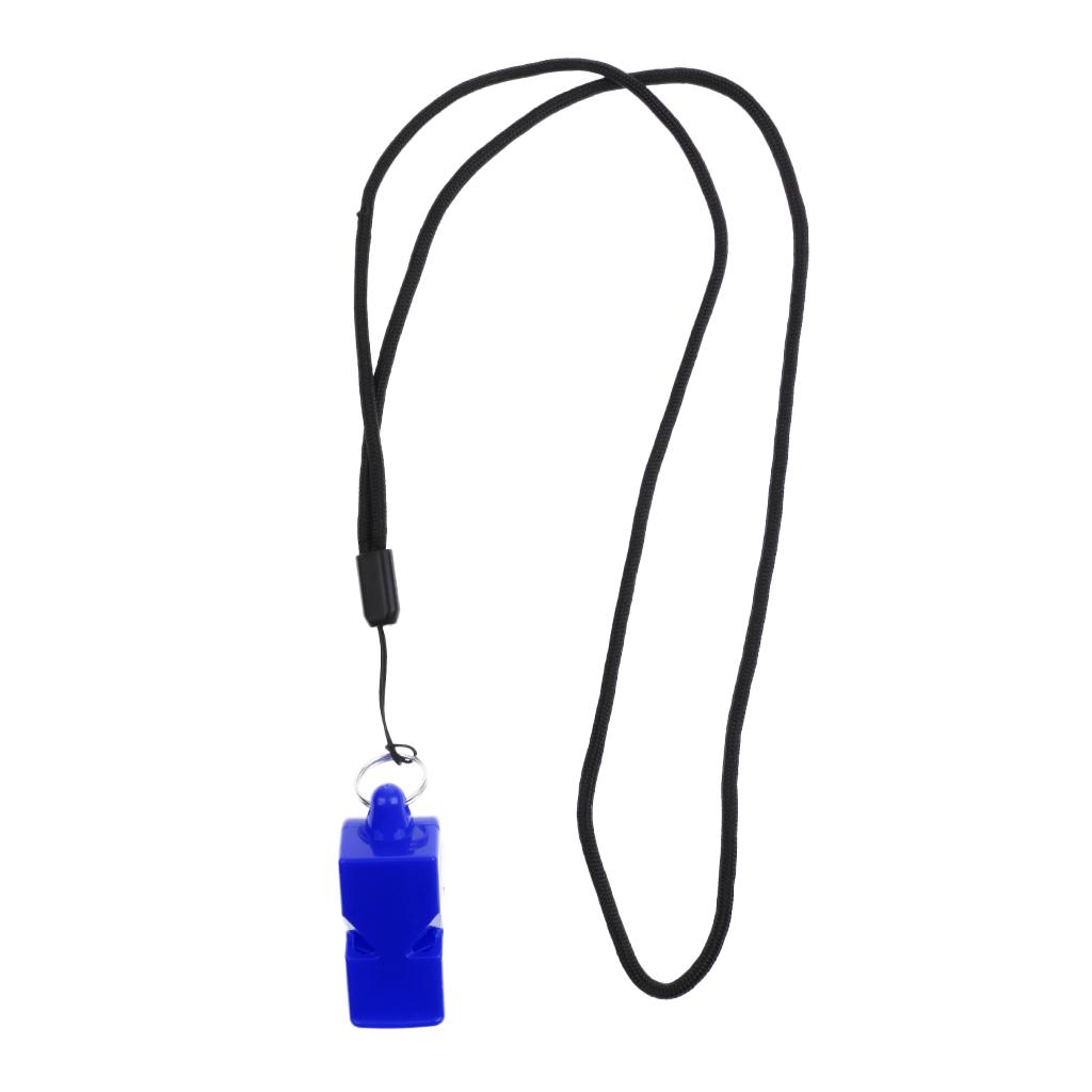 Durable Plastic Emergency Survival Whistle with Lanyard for Marine Boat Kayaking Safety Outdoor Sports Camping Hiking