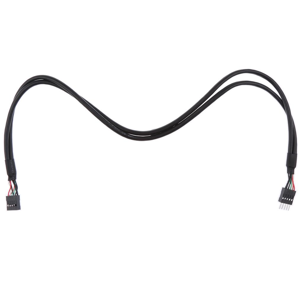 USB2.0 9 Pin Male To 9 Pin Female USB Extension Cable Black