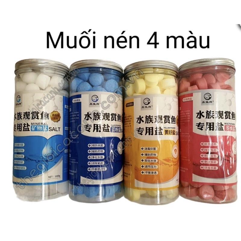 MUỐI VIÊN 4 MÀU TỐT CHO CÁ CẢNH – HỦ 1KG