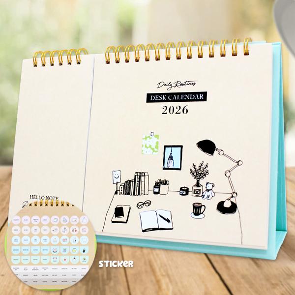 Lịch Bàn Teen Có Note 2026 - Size M - Linh Lan - Mẫu 1