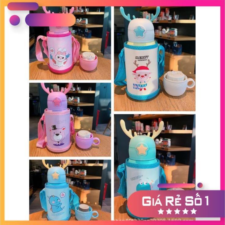 Bình giữ nhiệt cho bé 400ml bằng thép không gỉ 304 an toàn sức khỏe giữ nhiệt 10 tiếng cực đáng yêu