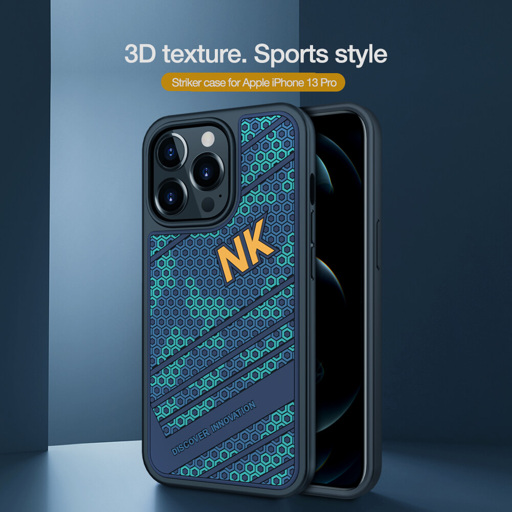 Ốp lưng chống sốc cho iPhone 13 Pro họa tiết mặt lưng 3D hiệu Nillkin Striker - hàng nhập khẩu