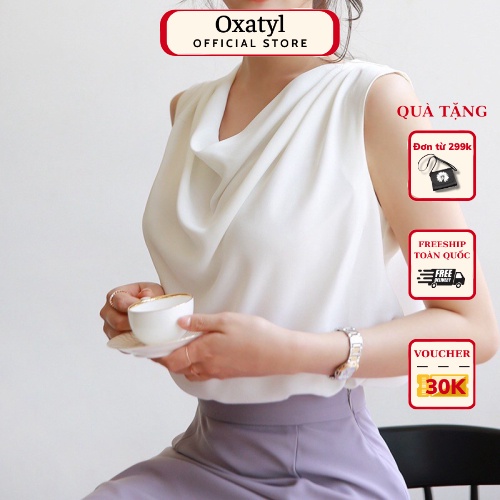 Áo Sơ MI cổ Đổ Oxatyl M234 Sang Trọng Sát Nách