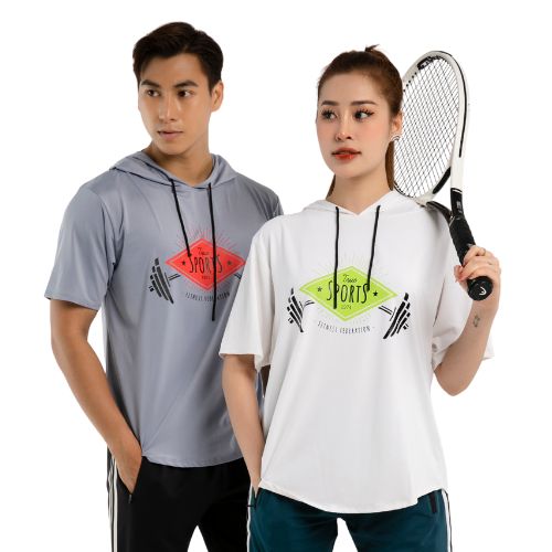 Áo hoodie thể thao nam nữ Simple Basic, co giãn, form rộng, unisex, màu trắng