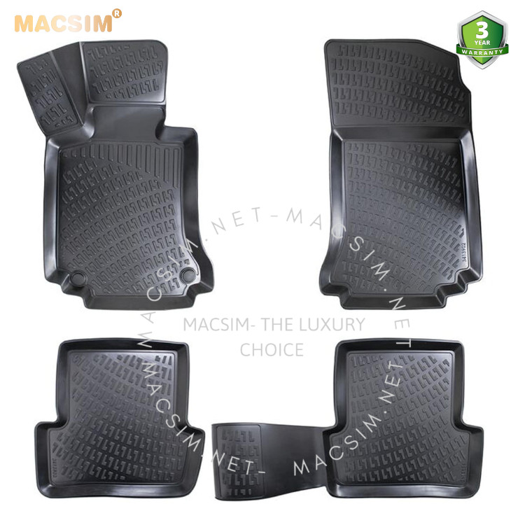 Thảm lót sàn ô tô nhựa TPU Silicon Mercedes C Class W204 2007-2014 Nhãn hiệu Macsim