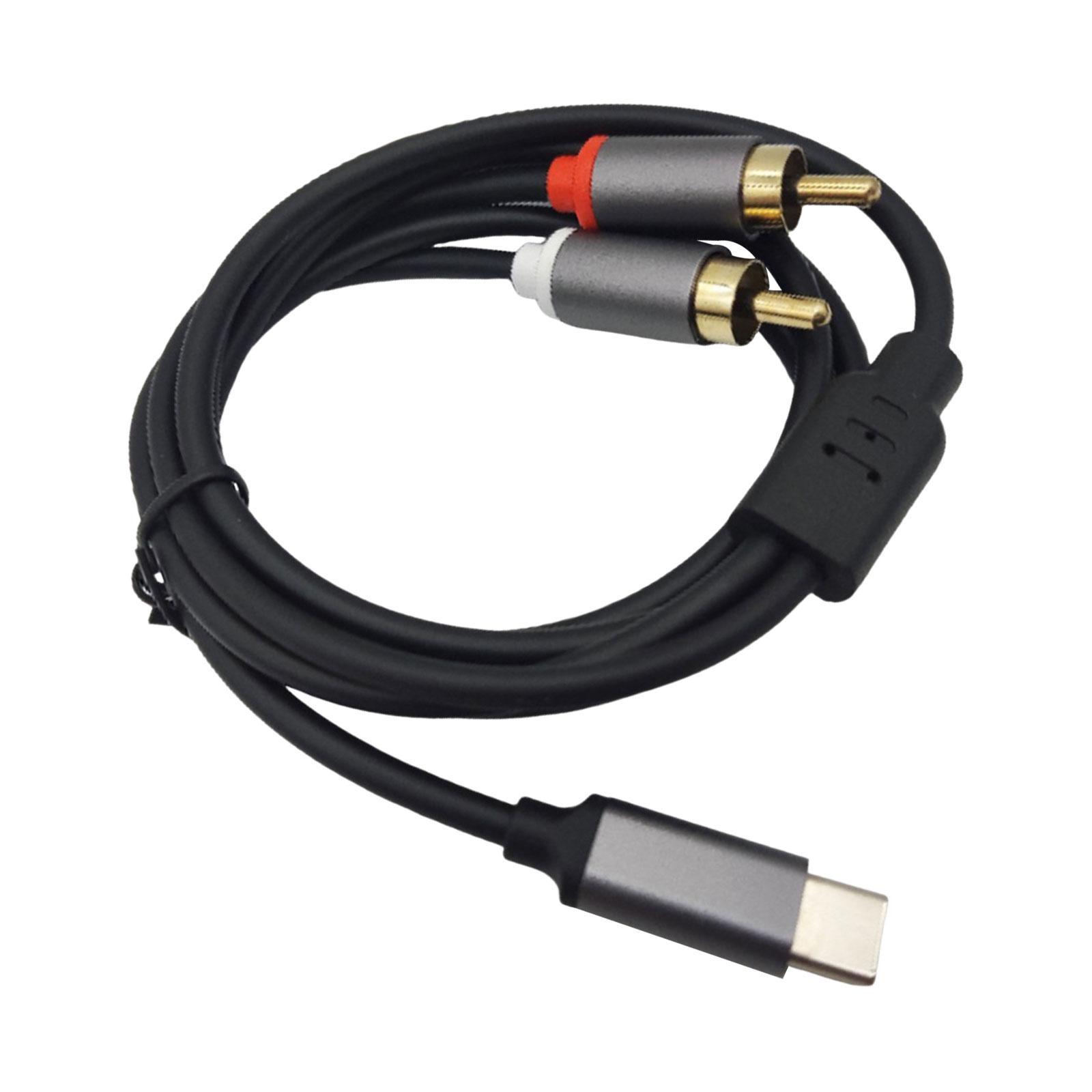Male to 2 RCA Y Male Cable RCA Y Splitter Cord for Home Theater Phone