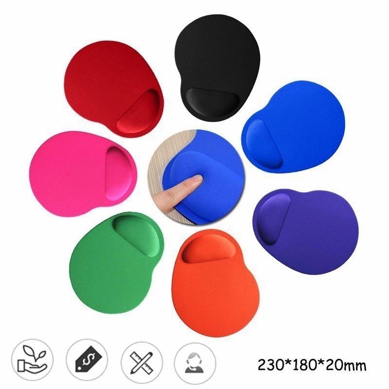 Tấm Lót Chuột Bằng Silicone EVA Mềm Màu Trơn Chống Trượt Kèm Đệm Cổ Tay Cho Pc Laptop
