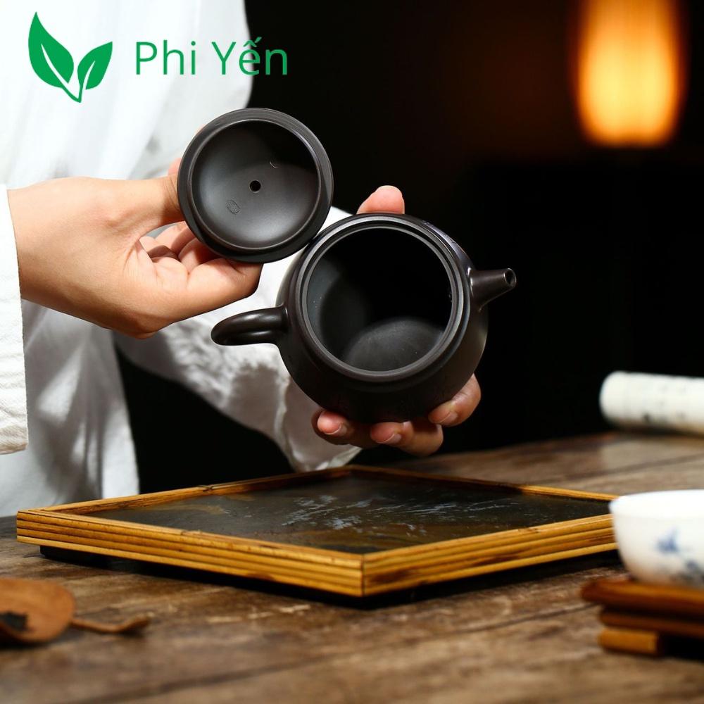 Ấm trà Tử sa Hắc sa Thạch biều 200ml hàng siêu VIP HSTB140205