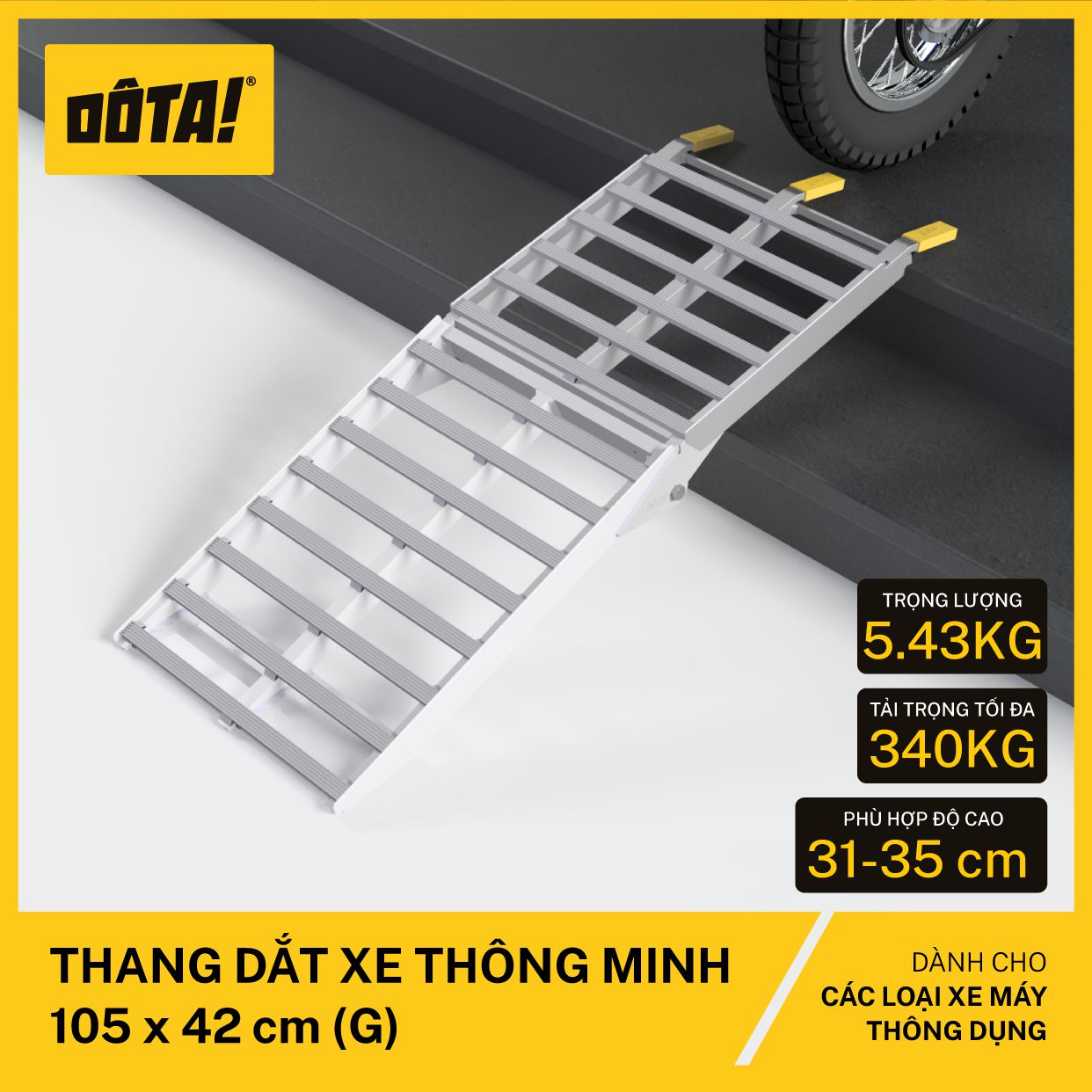 Thang Dắt Xe Thông Minh 105x42CM (G)