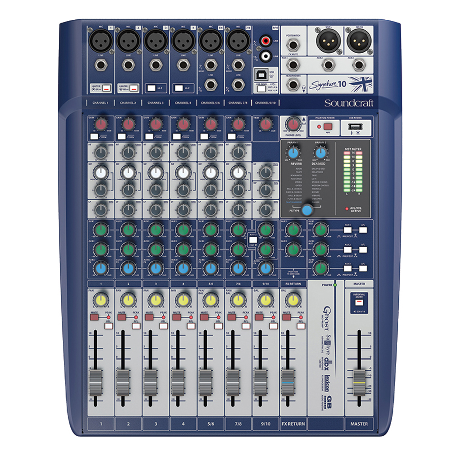 Bộ Trộn Âm Thanh Soundcraft Signature 10 EU Mixing - Hàng Chính Hãng