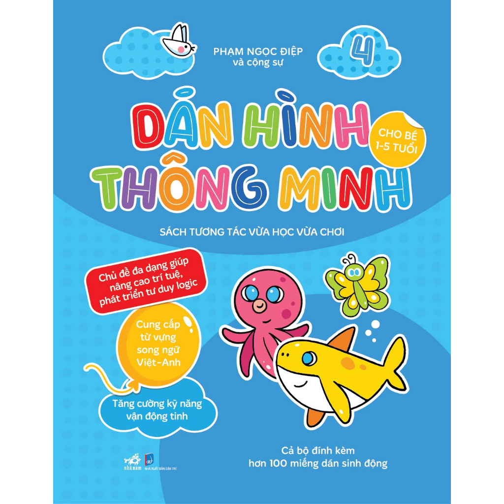 Sách - Bộ Dán hình thông minh cho bé 1-5 tuổi - Nhã Nam Official