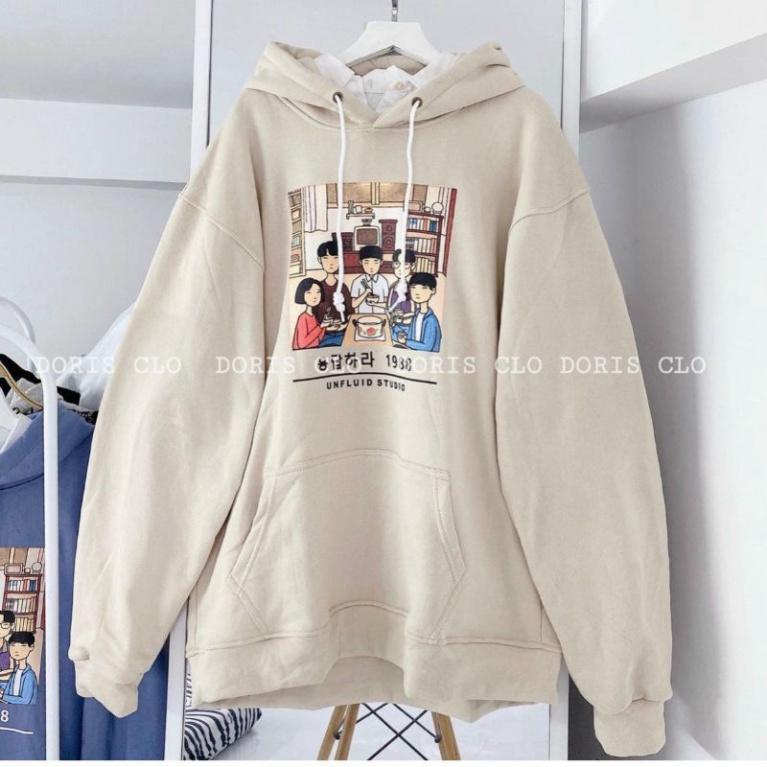 Hình ảnh ÁO HOODIE, Áo Khoác Hoodie Nỉ 2 Lớp Form Rộng Unisex, Áo Khoác Nỉ Ngoại dài tay nam nữ cao cấp áo phông nỉ bông sweater có mũ