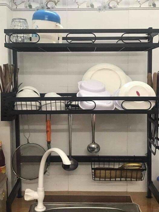 Kệ chén bát thông minh chất liệu inox cao cấp không han gỉ 1 tầng tiết kiệm không gian gia đình