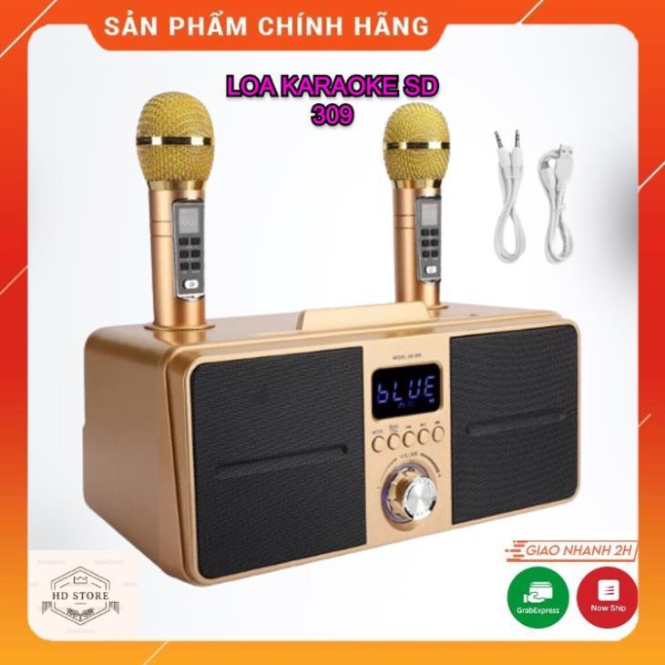 Loa Bluetooth SDRD SD 309 Mini Karaoke. Bản Cao Cấp Chất Lượng, Kèm 2 Micro Sạc Không Dây. Bảo Hành Lên Đến 12 Tháng.