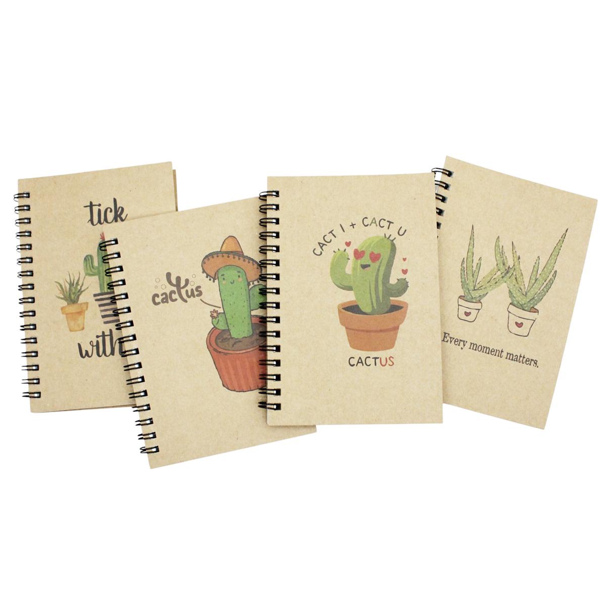 Sổ Lò Xo Kraft A6 - Không Kẻ Có Chấm - 80gsm - The Sun 01