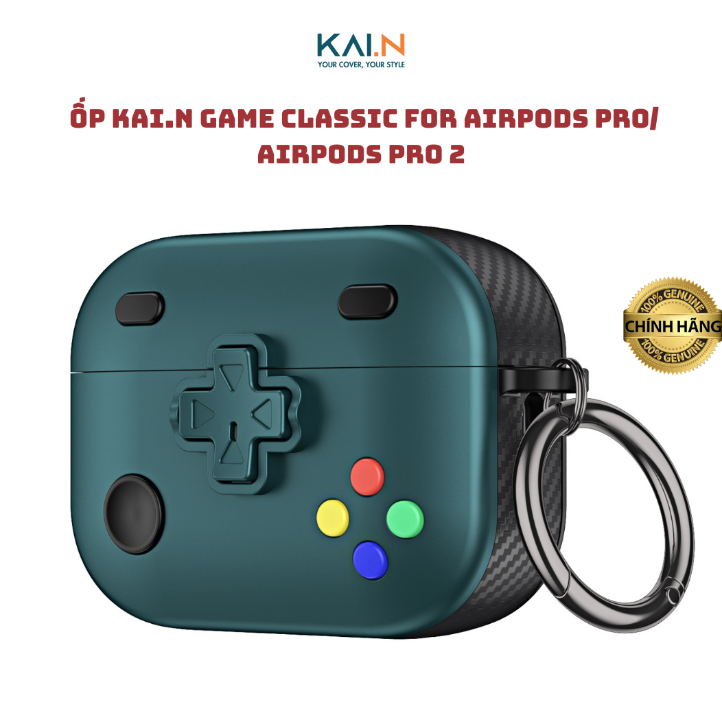 Ốp Case Bảo Vệ Kai.N Game Classic Case cho Airpods Pro 2/ Airpods Pro, Kèm Móc Khóa_ Hàng Chính Hãng