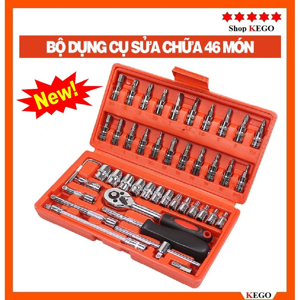 Bộ đồ nghề sửa chữa ốc vít, cờ lê 46 chi tiết