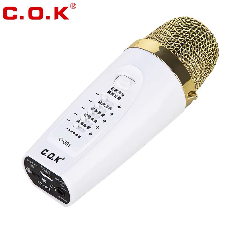 MICRO BLUETOOTH KARAOKE SỬ DỤNG CHO ĐIỆN THOẠI COK 301 - HÀNG CHÍNH HÃNG