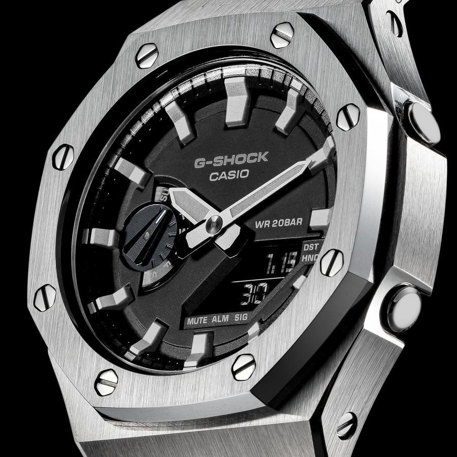 Đồng Hồ Nam Dây Nhựa Casio G-Shock GA-2100-1A AP Custom Silver x Black Royal Oak